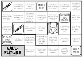 Vista previa - Hojas de trabajo - WILL-FUTURE - Conversation Board Game - página 2