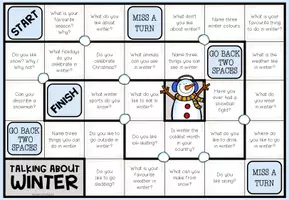 Vista previa - Hojas de trabajo - WINTER - Conversation Board Game - página 1