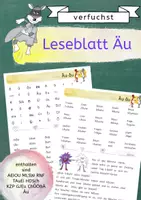 Vorschau - Arbeitsblätter - Leseblätter Karibu Äu-ie: Buchstaben, Silben, Wörter, Sätze - Deckblatt