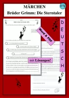 Vorschau - Arbeitsblätter - Märchen: Brüder Grimm: Die Sterntaler - auch für DaF/DaZ - PDF & Word - Deckblatt