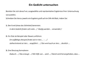 Vorschau - Stundenentwürfe - Lyrik: Eine Deutungshypothese aufstellen und prüfen - erste Schritte einer Analyse. - Seite 3