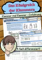 Vorschau - Arbeitsblätter - Königreich der Klammern - Einführung Klammer mal Klammer - Deckblatt