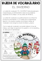Vista previa - Manualidades / Dibujos para colorear - EL INVIERNO - Rueda de Vocabulario - página 1