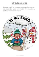Vista previa - Manualidades / Dibujos para colorear - EL INVIERNO - Rueda de Vocabulario - página 2