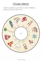 Vista previa - Manualidades / Dibujos para colorear - EL INVIERNO - Rueda de Vocabulario - página 3
