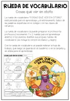 Vista previa - Hojas de trabajo - EL OTOÑO - Rueda de Vocabulario - página 1