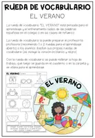Vista previa - Hojas de trabajo - EL VERANO - Rueda de Vocabulario - página 1