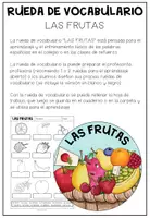 Vista previa - Hojas de trabajo - LAS FRUTAS - Rueda de Vocabulario - página 1