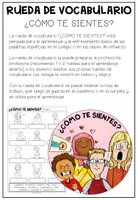 Vista previa - Hojas de trabajo - LOS SENTIMIENTOS - Rueda de Vocabulario - página 1