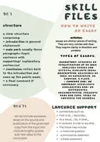 Vorschau - Merkblätter - how to write an essay, skill files, text type essay, Oberstufe Englisch - Deckblatt