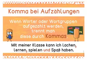Vorschau - Poster - Bindewörter (Konjunktionen) Tafelmaterial - Seite 1