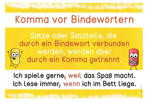Vorschau - Poster - Bindewörter (Konjunktionen) Tafelmaterial - Seite 2