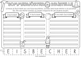 Vorschau - Arbeitsblätter - Wörter-Baustelle | Sommer | Sommerwörter - Seite 3