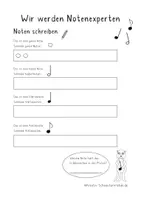 Vorschau - Arbeitsblätter - Notenwerte, Lerntheke Notenwerte, Grundschule Musik - Seite 1