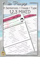 Vorschau - Arbeitsblätter - If Sentences / Clause / Type 1-3 MIXED - Deckblatt