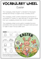 Vista previa - Hojas de trabajo - EASTER - Vocabulary Wheel - página 1