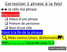 Aperçu - Apprentissages en autonomie - Affiche - Correction de ma phrase - Page 1