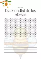 Vista previa - Hojas de trabajo - Abejas / Efeméride / Sopa de Letras - página 2