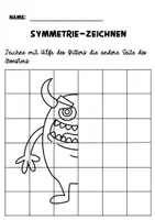 Vorschau - Arbeitsblätter - Symmetrie Spiegelbilder Monster - Seite 2