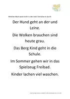Vorschau - Arbeitsblätter - Deutsch 1. und 2. Klasse Lesen Übungen 1 - Seite 2
