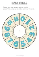 Vista previa - Manualidades / Dibujos para colorear - NUMBERS - Vocabulary Wheel - página 3
