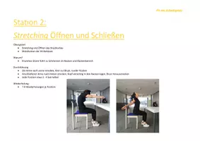 Vorschau - Stationenlernen - Achtsamkeit (Fitness) - Gesunder Rücken - Fit am Arbeitsplatz - Deckblatt