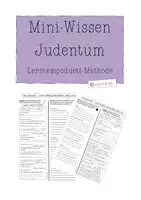 Vorschau - Arbeitsblätter - Judentum im Lerntempoduett kennenlernen - Deckblatt