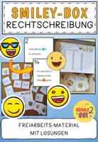 Vorschau - Unterrichtsreihen - DEUTSCH SMILEY BOX /Abschreib-Sätze / Kleckswörter / Rechtschreibung / Freiarbeit - Deckblatt