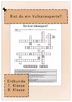 Vorschau - Arbeitsblätter - Bist du ein Vulkanexperte? - Kreuzworträtsel - Deckblatt