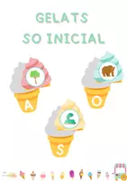 Vista previa - Tarjetas / Manipulativos - GELATS LLETRA INICIAL - Portada