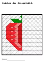 Vorschau - Arbeitsblätter - Symmetrie - Obst. Spiegelbilder zeichnen - Seite 3