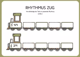 Vorschau - Arbeitsblätter - Rhythmus Zug - Deckblatt