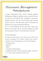 Vorschau - Poster - Classroom Management Methodenkarten - Seite 1