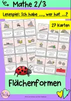 Vorschau - Spiele - Lesespiel Flächenformen und Insekten - Deckblatt