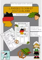 Vorschau - Arbeitsblätter - Ländersteckbrief Deutschland - Deckblatt