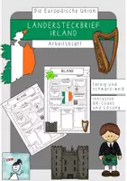 Vorschau - Arbeitsblätter - Ländersteckbrief Irland - Deckblatt