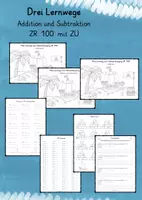 Vorschau - Stundenentwürfe - drei Lernwege - Addition und Subtraktion - ZR 100 mit ZÜ - Deckblatt