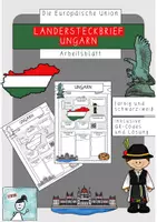 Vorschau - Arbeitsblätter - Ländersteckbrief Ungarn - Deckblatt