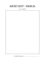 Vorschau - Arbeitsblätter - Reading log - Dead Poets Society - EF / 10. Klasse - Seite 2