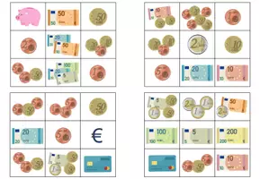 Vorschau - Arbeitsblätter - Geld: Euro & Cent - Bingo - Seite 2