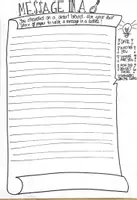 Vorschau - Arbeitsblätter - Message in a bottle - Writing - Deckblatt