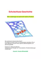 Vorschau - Arbeitsblätter - Schulschluss-Geschichte für sinnvolle Ferien - Deckblatt