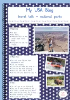 Vorschau - Arbeitsblätter - Writing: travel blog national parks USA - Deckblatt