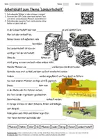 Vorschau - Arbeitsblätter - Arbeitsblatt "Landwirtschaft" + Onlineübung & MP3 + Mindmap + Infografik - Deckblatt