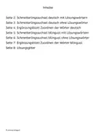 Vorschau - Arbeitsblätter - Word Search/Suchsel Schmetterling Bilingual ODER Deutsch - mehrere Varianten - Seite 1