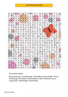 Vorschau - Arbeitsblätter - Word Search/Suchsel Schmetterling Bilingual ODER Deutsch - mehrere Varianten - Seite 2