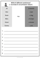 Vorschau - Arbeitsblätter - Easy writing: Sätze bilden - pets - Seite 1