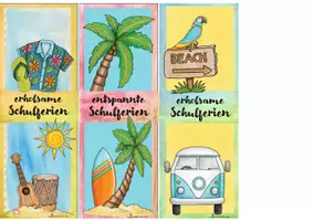 Vorschau - Mal- und Bastelvorlagen - Bastelanleitung Feriengruß - Sommerferien - Seite 3