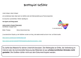 Vorschau - Spiele - Brettspiel Erlebniserzählung - Freude, Angst, Wut + Grammatik - Seite 1