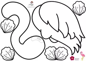 Vorschau - Mal- und Bastelvorlagen - Flamingos basteln Dschungel Sommer - Seite 3